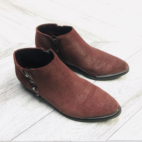 Fergie | Indigo Western Booties Marroon Size 6 - Picture 3 of 8